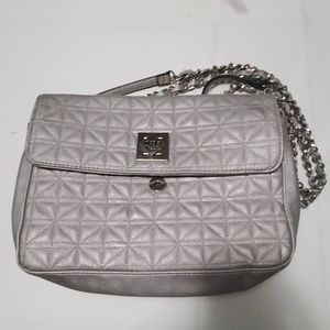 Nicole by Nicole Miller Grey Purse/Chain Strap